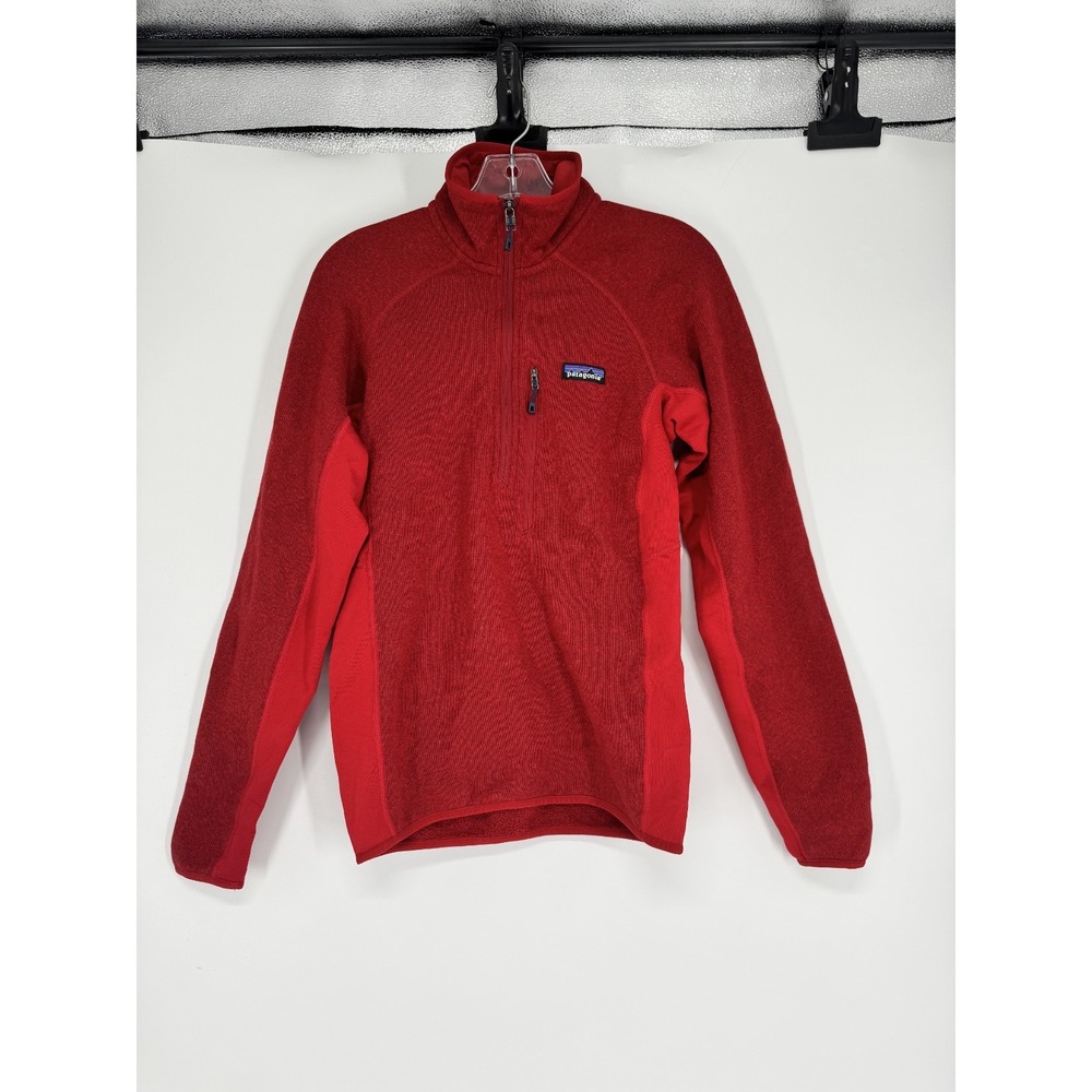 Patagonia Better Sweater Mens Size XS Red Fleece 1/2 Half Zip Pullover Knit Logo
